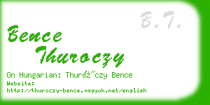 bence thuroczy business card